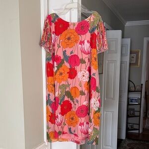 Trina Turk Pink Floral Dress Sz. L